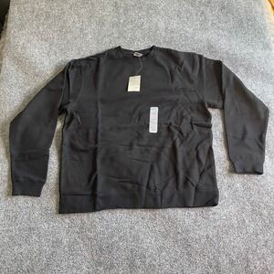 Cheetah Mens Black Crewneck Sweatshirt Large L-42/44 NWT Pullover Fleece